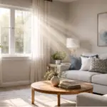 indoor air quality dust particles visible in sunlight inside home