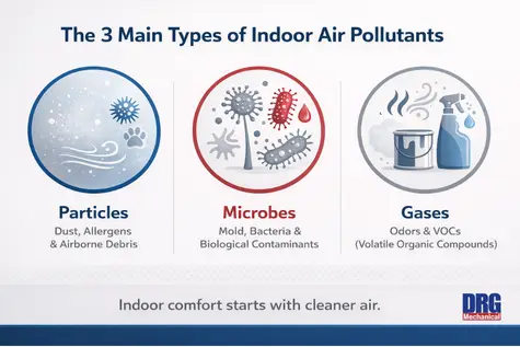 indoor air quality in your home particles microbes and gases infographi