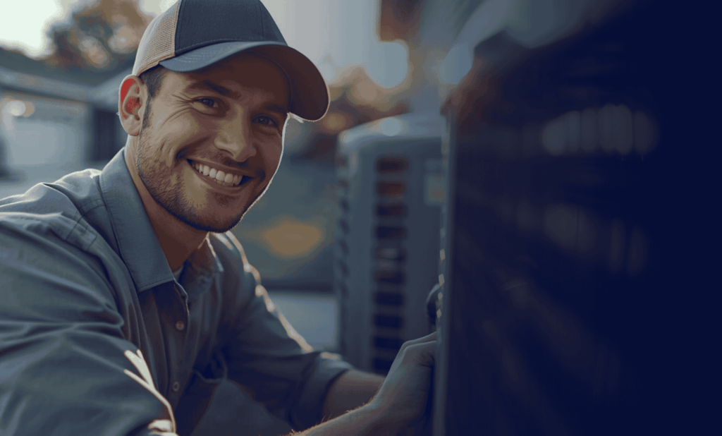 HVAC Service Technician Sioux Falls working on residential AC unit